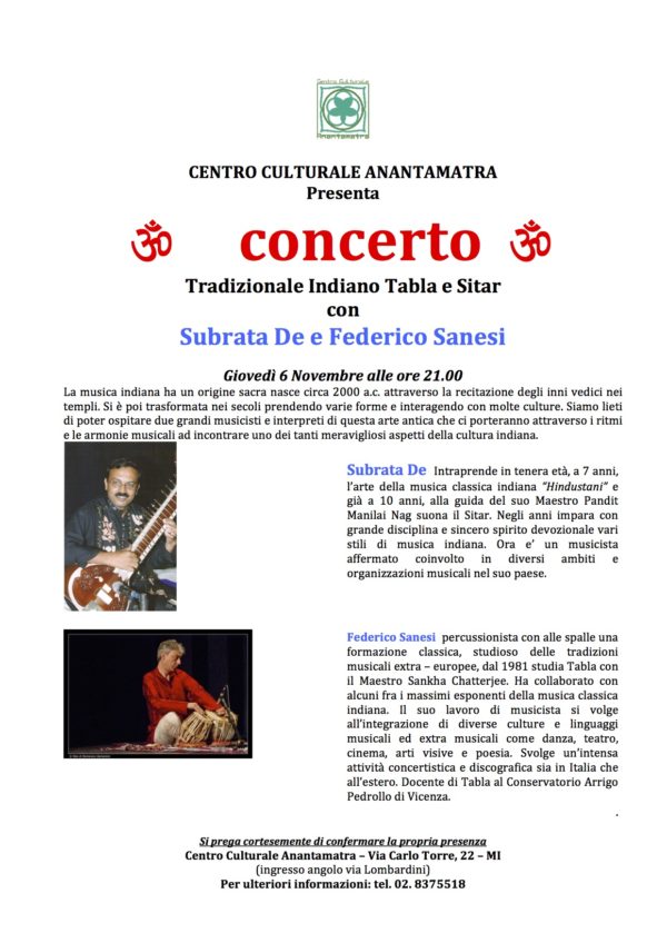 Concerto Sitar e Tabla